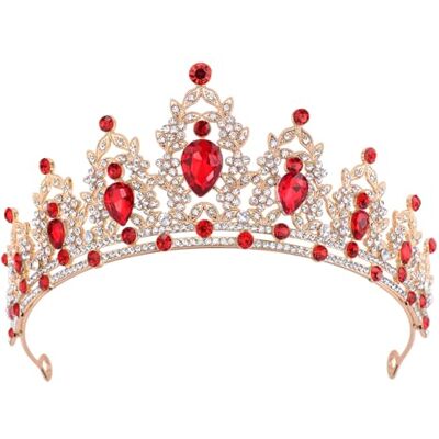 DRESHOW Coroa de aniversário para mulheres tiara de cristal para meninas decorações de cabelo acessórios de casamento coroa de purpurina diadema para festas de princesa DRESHOW Coroa de aniversário para mulheres tiara de cristal para meninas decorações de cabelo acessórios de casamento coroa de purpurina diadema para festas de princesa