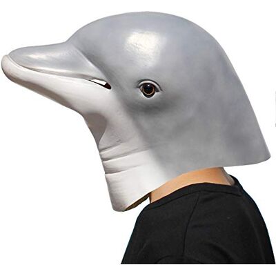PartyHop PartyCostume Máscara de cabeça humana de festa de fato luxo de Halloween golfinho máscaras PartyHop PartyCostume Máscara de cabeça humana de festa de fato luxo de Halloween golfinho máscaras