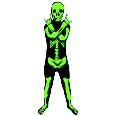 Morphsuits disfarce esqueleto criança, macacão ossos Halloween criança, L Morphsuits disfarce esqueleto criança, macacão ossos Halloween criança, L