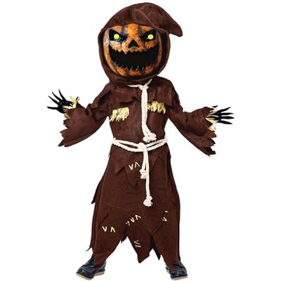 Spooktacular Creations Disfarce de espantalho assustador para crianças, fantasia de abóbora para crianças, fantasia de Halloween para crianças com cabeça de abóbora (tamanho XXXL (14-16 anos)) Spooktacular Creations Disfarce de espantalho assustador para crianças, fantasia de abóbora para crianças, fantasia de Halloween para crianças com cabeça de abóbora (tamanho XXXL (14-16 anos))