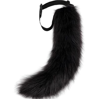 DRESHOW Cauda raposa pele sintética cosplay Halloween para mulher adulta de gato/lobo/raposa em pele sintética esponjosa, fornecido com cintura ajustável, acessório de cosplay ideal DRESHOW Cauda raposa pele sintética cosplay Halloween para mulher adulta de gato/lobo/raposa em pele sintética esponjosa, fornecido com cintura ajustável, acessório de cosplay ideal