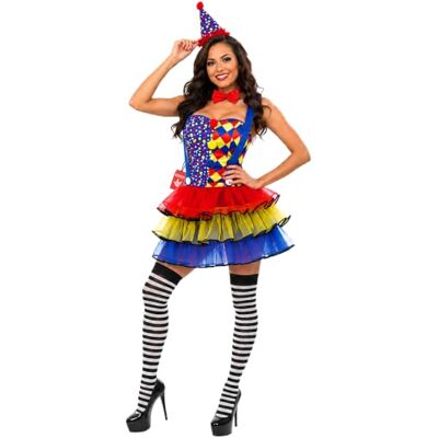Fun Shack Disfarce palhaço mulher adulto, disfarces circo, fato carnaval e Halloween Vestido, Sombrero de Punta, Medias de Rayas & Pajarita, Estilo de Circo, Perfecto para Halloween, Ideal para Disfrazarse Fun Shack Disfarce palhaço mulher adulto, disfarces circo, fato carnaval e Halloween Vestido, Sombrero de Punta, Medias de Rayas & Pajarita, Estilo de Circo, Perfecto para Halloween, Ideal para Disfrazarse