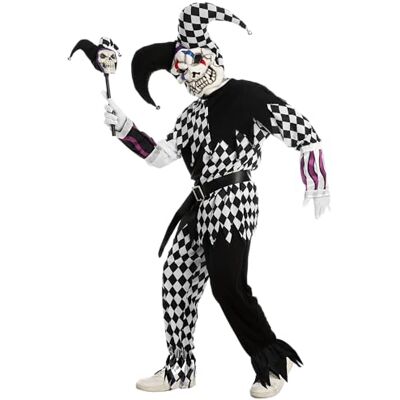 Spooktacular Creations Disfarce de palhaço de Halloween para crianças com máscara para uma festa de fantasias de palhaço assustadora. Spooktacular Creations Disfarce de palhaço de Halloween para crianças com máscara para uma festa de fantasias de palhaço assustadora.