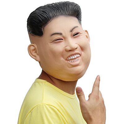 PartyHop PartyCostume Máscara de cabeça humana de festa de fato luxo de Halloween de Kim Jong um PartyHop PartyCostume Máscara de cabeça humana de festa de fato luxo de Halloween de Kim Jong um