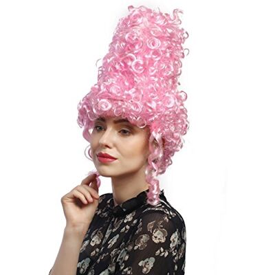 WIG ME UP DH1032-PC28 Peruca mulheres carnaval Halloween cardado penteado colmeia barroco renascimento rosa claro 35 cm WIG ME UP DH1032-PC28 Peruca mulheres carnaval Halloween cardado penteado colmeia barroco renascimento rosa claro 35 cm