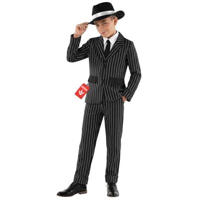 Fun Shack Disfarce Gangster para criança, disfarces máfiosos anos 20, fato de gangster para crianças, disfarce carnaval criança Chaqueta, Pantalón, Camisa con Corbata & Bombín, Rayas Diplomáticas, Perfecto para Halloween, Ideal para Juegos de Rol Fun Shack Disfarce Gangster para criança, disfarces máfiosos anos 20, fato de gangster para crianças, disfarce carnaval criança Chaqueta, Pantalón, Camisa con Corbata & Bombín, Rayas Diplomáticas, Perfecto para Halloween, Ideal para Juegos de Rol