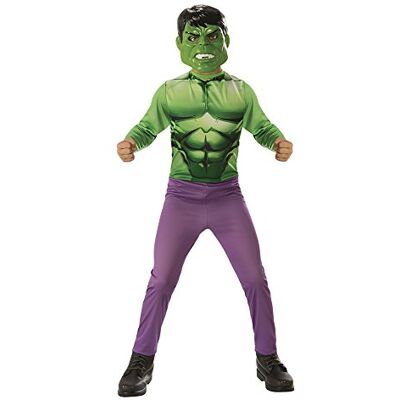 Rubies Fantasia Hulk Clássico para meninos e meninas, macacão e máscara impressos, para Natal, Carnaval, Aniversário, Festas, L (8-10 anos) Rubies Fantasia Hulk Clássico para meninos e meninas, macacão e máscara impressos, para Natal, Carnaval, Aniversário, Festas, L (8-10 anos)
