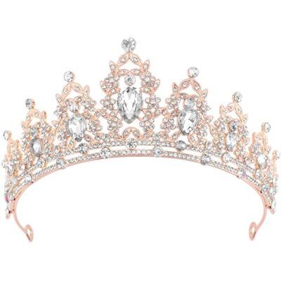 DRESHOW Coroa de aniversário para mulheres tiara de cristal para meninas decorações de cabelo acessórios de casamento coroa de purpurina diadema para festas de princesa DRESHOW Coroa de aniversário para mulheres tiara de cristal para meninas decorações de cabelo acessórios de casamento coroa de purpurina diadema para festas de princesa