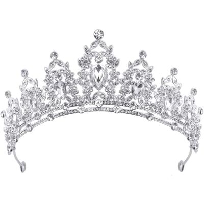 DRESHOW Coroa de aniversário para mulheres tiara de cristal para meninas decorações de cabelo acessórios de casamento coroa de purpurina diadema para festas de princesa DRESHOW Coroa de aniversário para mulheres tiara de cristal para meninas decorações de cabelo acessórios de casamento coroa de purpurina diadema para festas de princesa