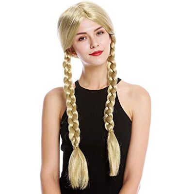 WIG ME UP 90835-ZA89 Peruca de mulher para carnaval Halloween loira tranças compridas listras médias colegial WIG ME UP 90835-ZA89 Peruca de mulher para carnaval Halloween loira tranças compridas listras médias colegial
