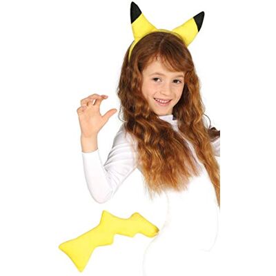 FIESTAS GUIRCA Conjunto de chinchilas infantis unissexo (Inclui cauda e cabeça) acessório de disfarce para festas de videojogos e animais ideal para carnaval e Halloween amarelo FIESTAS GUIRCA Conjunto de chinchilas infantis unissexo (Inclui cauda e cabeça) acessório de disfarce para festas de videojogos e animais ideal para carnaval e Halloween amarelo