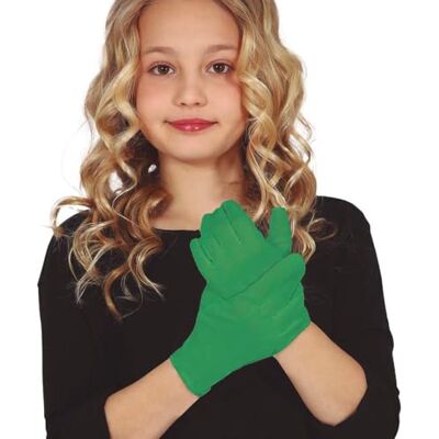 FIESTAS GUIRCA Luvas Infantis (17-18 cm) Acessório de Fantasia Unisexo para Halloween, Carnaval e Festas de Disfarces Ideal para Crianças, Verde escuro FIESTAS GUIRCA Luvas Infantis (17-18 cm) Acessório de Fantasia Unisexo para Halloween, Carnaval e Festas de Disfarces Ideal para Crianças, Verde escuro