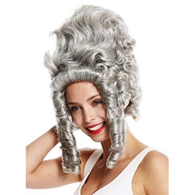 WIG ME UP -51 peruca de mulher teatro cosplay barroco Pompadour maria antonieta duquesa condessa mulher nobre cor cinzenta WIG ME UP -51 peruca de mulher teatro cosplay barroco Pompadour maria antonieta duquesa condessa mulher nobre cor cinzenta