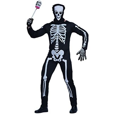 EraSpooky Esqueleto homem comédia novidade disfarce Halloween Skeleboner tamanho único, Branco EraSpooky Esqueleto homem comédia novidade disfarce Halloween Skeleboner tamanho único, Branco