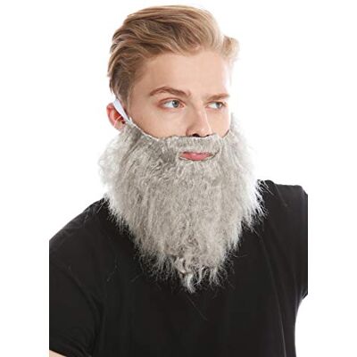 WIG ME UP -ZA68R Barba comprida cinzento carnaval Halloween hipster bandeira ladrão profeta Moisés Deus WIG ME UP -ZA68R Barba comprida cinzento carnaval Halloween hipster bandeira ladrão profeta Moisés Deus