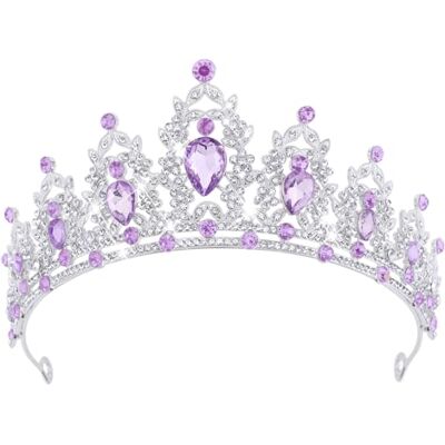 DRESHOW Coroa de aniversário para mulheres tiara de cristal para meninas decorações de cabelo acessórios de casamento coroa de purpurina diadema para festas de princesa DRESHOW Coroa de aniversário para mulheres tiara de cristal para meninas decorações de cabelo acessórios de casamento coroa de purpurina diadema para festas de princesa