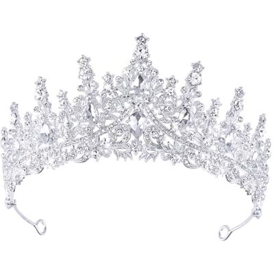 DRESHOW Coroa de aniversário para mulheres tiara de cristal para meninas decorações de cabelo acessórios de casamento coroa de purpurina diadema para festas de princesa DRESHOW Coroa de aniversário para mulheres tiara de cristal para meninas decorações de cabelo acessórios de casamento coroa de purpurina diadema para festas de princesa