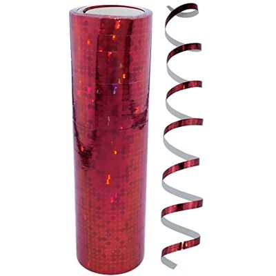 AERZETIX C55285 Rolo de 18 serpentinas fitas de decoração 3,8 m cor vermelha espiral decorativa para aniversário festa de casamento festival carnaval em papel AERZETIX C55285 Rolo de 18 serpentinas fitas de decoração 3,8 m cor vermelha espiral decorativa para aniversário festa de casamento festival carnaval em papel