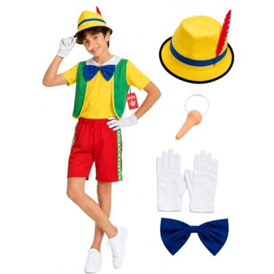 Fun Shack disfarce pinóquio criança, disfarce conto de Halloween criança, L Fun Shack disfarce pinóquio criança, disfarce conto de Halloween criança, L