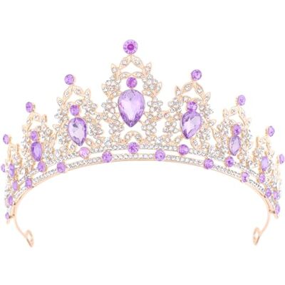 DRESHOW Coroa de aniversário para mulheres tiara de cristal para meninas decorações de cabelo acessórios de casamento coroa de purpurina diadema para festas de princesa DRESHOW Coroa de aniversário para mulheres tiara de cristal para meninas decorações de cabelo acessórios de casamento coroa de purpurina diadema para festas de princesa