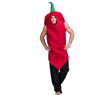 EraSpooky Chile Vermelho pimenta disfarce de Halloween para adultos EraSpooky Chile Vermelho pimenta disfarce de Halloween para adultos