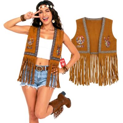 Fun Shack Colete hippie mulher fantasia, colete mulher hippie, disfarce hippie mulher, disfarces hippie, mulher, disfarces hippies, mulher, disfarce de mulher, anos 60, mulher disfarce hippie, Chaleco Marrón, Estilo Retro Años 70, Para Poner, Perfecto p Fun Shack Colete hippie mulher fantasia, colete mulher hippie, disfarce hippie mulher, disfarces hippie, mulher, disfarces hippies, mulher, disfarce de mulher, anos 60, mulher disfarce hippie, Chaleco Marrón, Estilo Retro Años 70, Para Poner, Perfecto p