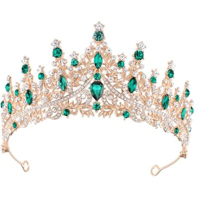 DRESHOW Coroa de aniversário para mulheres tiara de cristal para meninas decorações de cabelo acessórios de casamento coroa de purpurina diadema para festas de princesa DRESHOW Coroa de aniversário para mulheres tiara de cristal para meninas decorações de cabelo acessórios de casamento coroa de purpurina diadema para festas de princesa