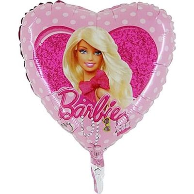 Toyland ® Balão de alumínio com personagem de Barbie em forma de coração de 18 polegadas com bolinhas decorações para festas infantis Toyland ® Balão de alumínio com personagem de Barbie em forma de coração de 18 polegadas com bolinhas decorações para festas infantis