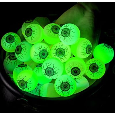 JOYIN 24 balões oculares de Halloween que brilham no escuro para presentes de festa, prêmios em sala de aula, jogos de truque ou de trato, enchimentos de sacos de presente JOYIN 24 balões oculares de Halloween que brilham no escuro para presentes de festa, prêmios em sala de aula, jogos de truque ou de trato, enchimentos de sacos de presente