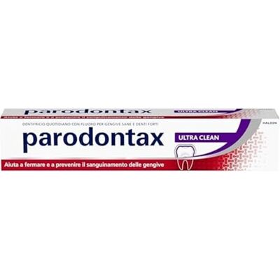 Parodontax Ultra Clean, pasta de dentes que ajuda a reduzir e prevenir o sangramento das gengivas e manter os dentes fortes e a respiração fresca, 75 ml Parodontax Ultra Clean, pasta de dentes que ajuda a reduzir e prevenir o sangramento das gengivas e manter os dentes fortes e a respiração fresca, 75 ml