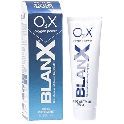 BLANX Pro Shiten Whitening O3X Oxígeno Power pasta de dentes sem peróxido não abrasivo 75 ml (embalagem de 3) BLANX Pro Shiten Whitening O3X Oxígeno Power pasta de dentes sem peróxido não abrasivo 75 ml (embalagem de 3)