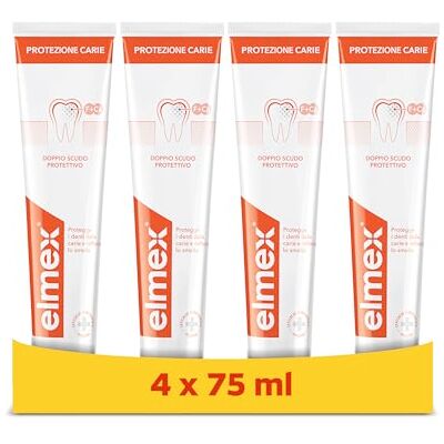 ELMEX Proteção Cáries Pasta de Dentes com Fluoreto de Amina Pack 4 Unidades x 75ml Protege contra Cáries Dentífrico que Fortalece o Esmalte Proteção Superior dos Dentes ELMEX Proteção Cáries Pasta de Dentes com Fluoreto de Amina Pack 4 Unidades x 75ml Protege contra Cáries Dentífrico que Fortalece o Esmalte Proteção Superior dos Dentes