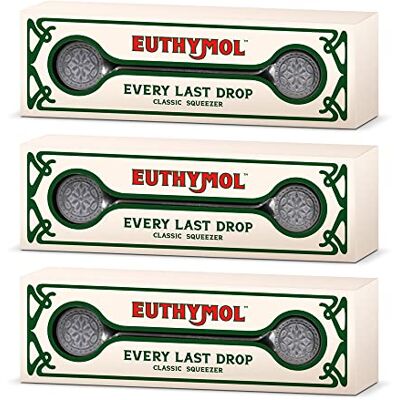 Euthymol Classic Toothpaste Squeezer x 2, espremedor de pasta de dentes, dispensador de roletes, tubo de plástico de alumínio, pasta de dentes, acessório de casa de banho Euthymol Classic Toothpaste Squeezer x 2, espremedor de pasta de dentes, dispensador de roletes, tubo de plástico de alumínio, pasta de dentes, acessório de casa de banho