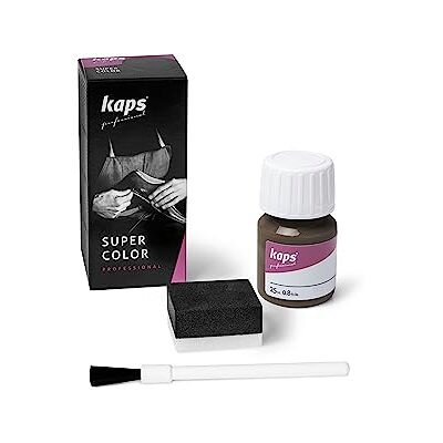 Kaps Conjunto de tinta para sapatos e bolsas de couro e têxtil com esponja e pincel, super cor, 70 cores (105 poney) Kaps Conjunto de tinta para sapatos e bolsas de couro e têxtil com esponja e pincel, super cor, 70 cores (105 poney)