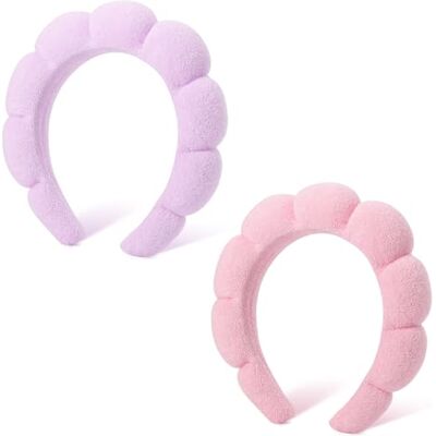 DRESHOW Diadema Spa para Mulheres Diadema com Esponja para Lavar o Rosto Nuvens Suave Tecido de Cacho Diademas para o Cuidado da Pele Maquilhagem DRESHOW Diadema Spa para Mulheres Diadema com Esponja para Lavar o Rosto Nuvens Suave Tecido de Cacho Diademas para o Cuidado da Pele Maquilhagem