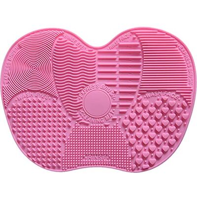 KUKA Tapete de limpeza de silicone para pincéis de maquilhagem (rosa) KUKA Tapete de limpeza de silicone para pincéis de maquilhagem (rosa)