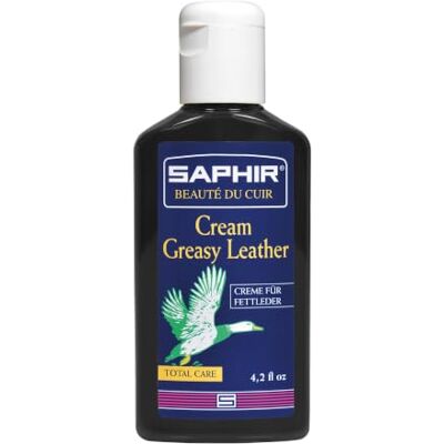 SAPHIR Cream Greasy Leather de 125 ml, creme para limpar, nutrir e proteger pele oleosa SAPHIR Cream Greasy Leather de 125 ml, creme para limpar, nutrir e proteger pele oleosa