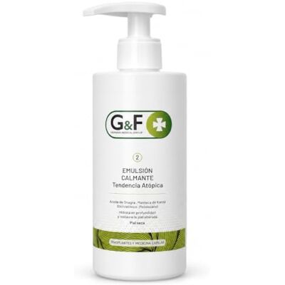 G&F TRANSPLANTES Y MEDICINA CAPILAR Óleo de Onagra. Emulsão calmante. Tendência atópica. Rico em ômegas naturais. Alivia a vermelhidão e a comichão. Barco de 400 ml. Hidrata em profundidade e restaura a pele perturbada. Pele seca. G&F TRANSPLANTES Y MEDICINA CAPILAR Óleo de Onagra. Emulsão calmante. Tendência atópica. Rico em ômegas naturais. Alivia a vermelhidão e a comichão. Barco de 400 ml. Hidrata em profundidade e restaura a pele perturbada. Pele seca.
