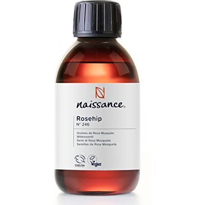 Naissance Óleo vegetal de rosa (não . 246) 225 ml natural, vegano, sem exano e sem OGM Hidrata e nutre todos os tipos de pele, cabelo e unhas Naissance Óleo vegetal de rosa (não . 246) 225 ml natural, vegano, sem exano e sem OGM Hidrata e nutre todos os tipos de pele, cabelo e unhas