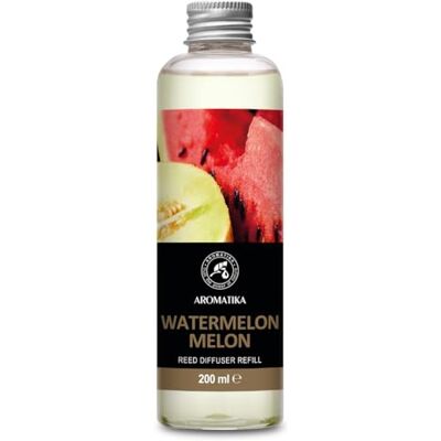 Trust Recarga do difusor melancia melão 200 ml, enchimento difusor cromático, ambientador, fragrância para quarto, Reed Diffuser Refill Watermelon Melon Trust Recarga do difusor melancia melão 200 ml, enchimento difusor cromático, ambientador, fragrância para quarto, Reed Diffuser Refill Watermelon Melon