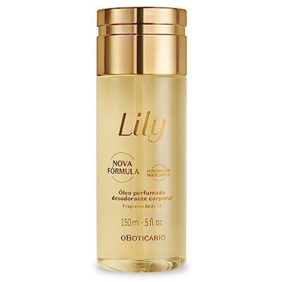 O BOTICARIO O Boticário Lily Óleo corporal perfumado hidratante, 150 ml Óleo corporal mulher aroma flor de lírio, óleo de girassol vitamina E, perfume até 70 h Vegano O BOTICARIO O Boticário Lily Óleo corporal perfumado hidratante, 150 ml Óleo corporal mulher aroma flor de lírio, óleo de girassol vitamina E, perfume até 70 h Vegano