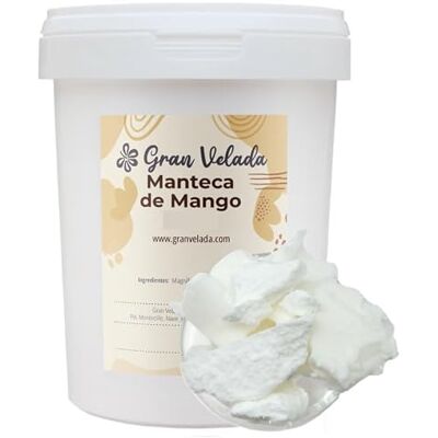 GRAN VELADA Manteiga de manga refinada 250 ml Ideal para cremes faciais e cuidados corporais Hidratante e anti-idade, Ingrediente cosmético GRAN VELADA Manteiga de manga refinada 250 ml Ideal para cremes faciais e cuidados corporais Hidratante e anti-idade, Ingrediente cosmético