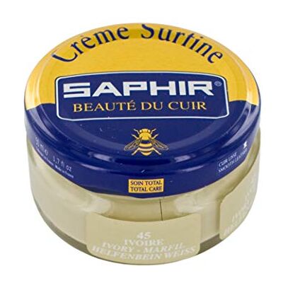SAPHIR Crème Surfine, da marca , para abrilhantar sapatos, 50 ml, Marfim SAPHIR Crème Surfine, da marca , para abrilhantar sapatos, 50 ml, Marfim