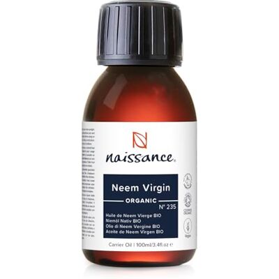 Naissance Óleo Vegetal de Neem Virgem Orgânico BIO (N.º ) 100ml Natural, Certificado Ecológico, Prensado a Frio, Vegano e não OGM Naissance Óleo Vegetal de Neem Virgem Orgânico BIO (N.º ) 100ml Natural, Certificado Ecológico, Prensado a Frio, Vegano e não OGM