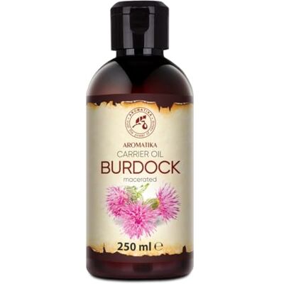 Trust Óleo de Bardana 250 ml Arctium Lappa Root 100 % puro e natural óleo para o cabelo benefícios para a pele cuidado corporal óleo de semente de jardim Trust Óleo de Bardana 250 ml Arctium Lappa Root 100 % puro e natural óleo para o cabelo benefícios para a pele cuidado corporal óleo de semente de jardim