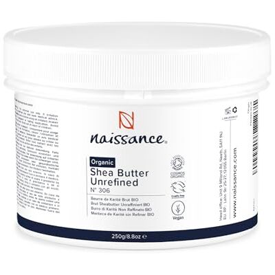 Naissance Manteiga de Karité Sem Refinar BIO (N.º ) 250g Certificado Ecológico, Natural, Puro para Corpo, Rosto, Pele, Cabelo, Unhas Naissance Manteiga de Karité Sem Refinar BIO (N.º ) 250g Certificado Ecológico, Natural, Puro para Corpo, Rosto, Pele, Cabelo, Unhas