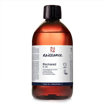 Naissance Óleo de semente preta prensado a frio (Não. ) 900 ml (semente de cominho) natural, refinar, vegano Naissance Óleo de semente preta prensado a frio (Não. ) 900 ml (semente de cominho) natural, refinar, vegano