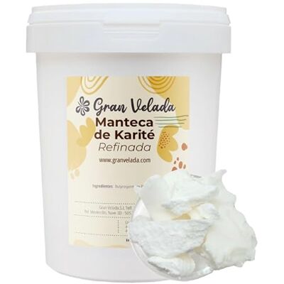 GRAN VELADA Manteca de Karité Refinada 1000ml Sin Olor ni Color Ideal para Cremas Antiedad, Acondicionadores y Productos de Cuidado Solar Hidratante y Antiinflamatoria Cosmética Natural GRAN VELADA Manteca de Karité Refinada 1000ml Sin Olor ni Color Ideal para Cremas Antiedad, Acondicionadores y Productos de Cuidado Solar Hidratante y Antiinflamatoria Cosmética Natural