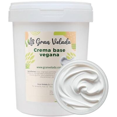GRAN VELADA Creme base vegano 1000 ml Ingrediente Cosmético Base para Cremes e Géis Cosmética Caseira Fácil de Personalizar GRAN VELADA Creme base vegano 1000 ml Ingrediente Cosmético Base para Cremes e Géis Cosmética Caseira Fácil de Personalizar