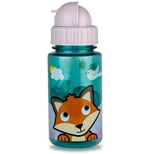 TUM TUM Garrafa de água, tampa e palhinha, garrafa de água para crianças sem BPA, 400 ml, o raposa Felicity TUM TUM Garrafa de água, tampa e palhinha, garrafa de água para crianças sem BPA, 400 ml, o raposa Felicity